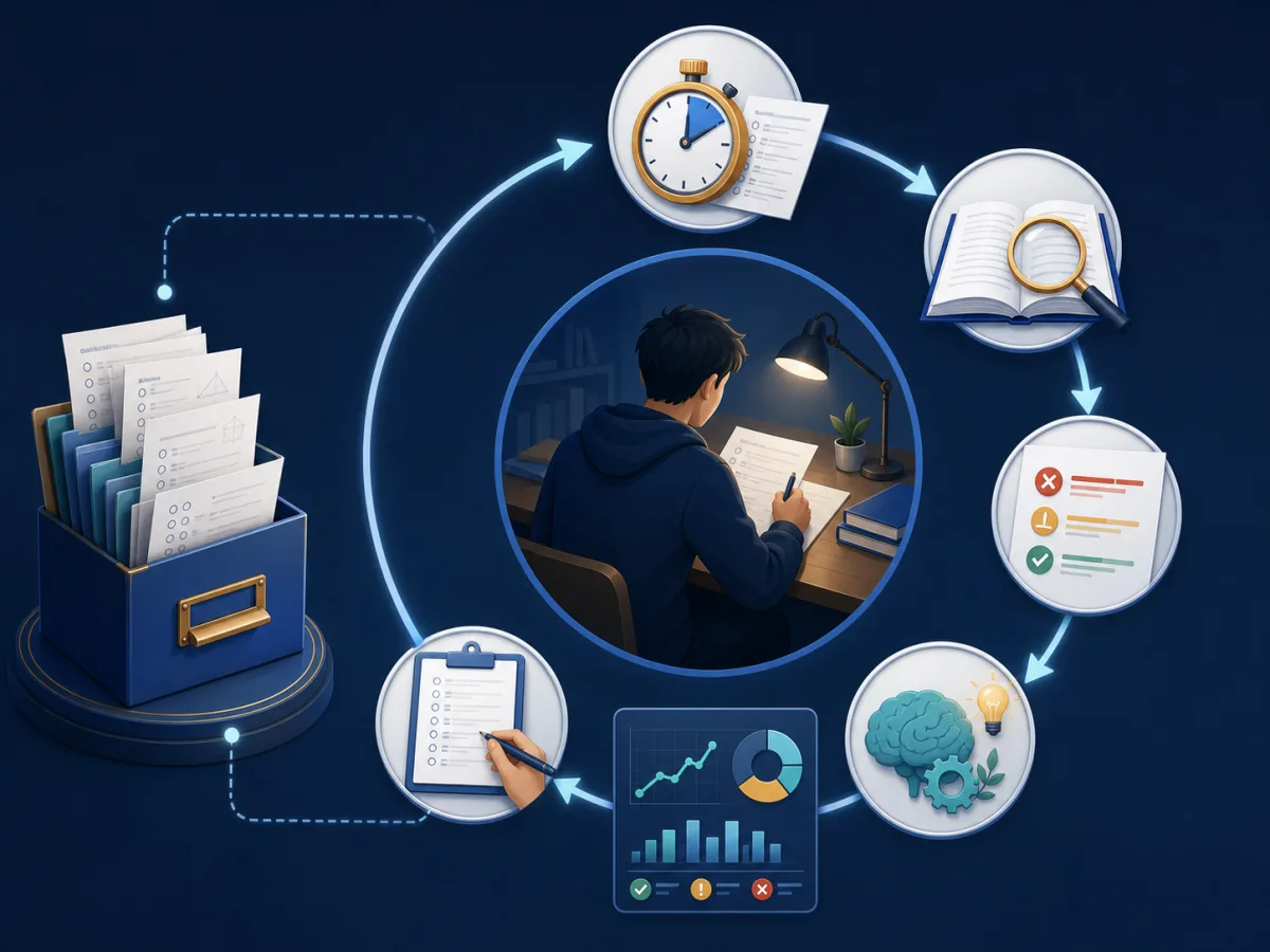 A test-practice feedback loop using timed attempts, correction and targeted retesting