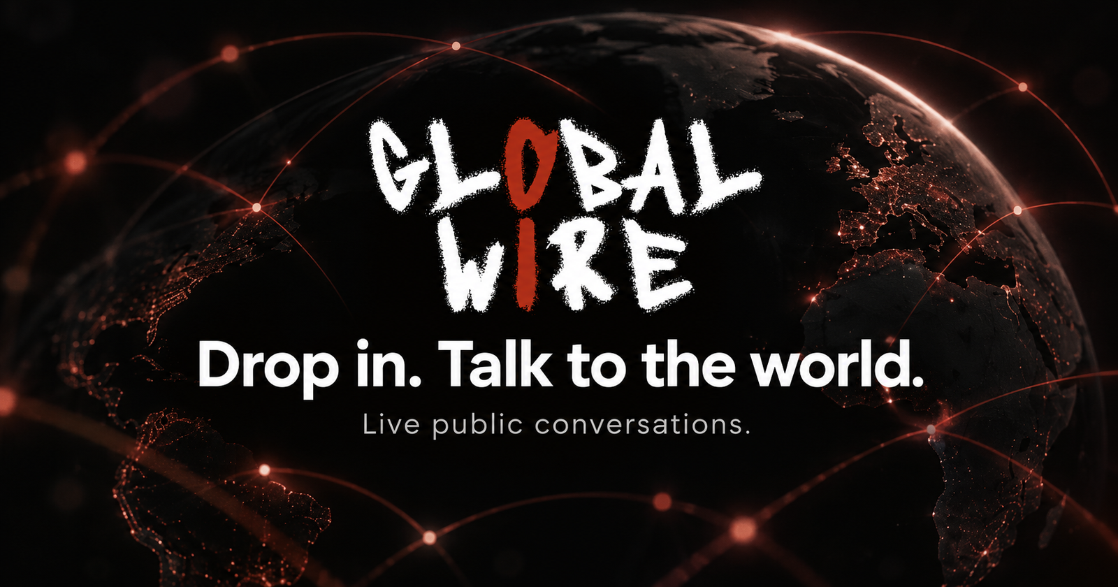 Illustration depicting the energized, synchronized public discussion environment of GlobalWire