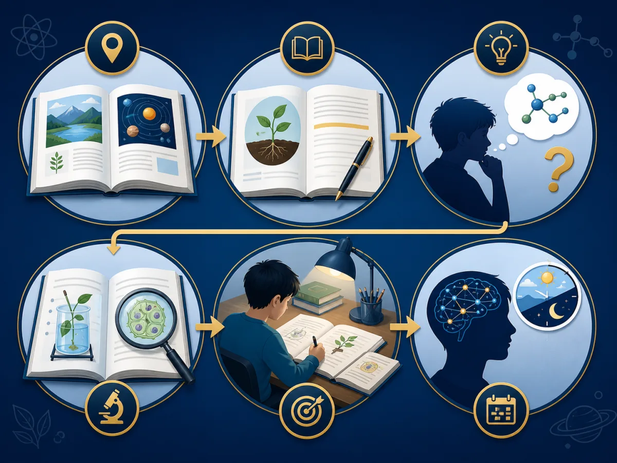 A six-stage framework for reading and learning from a Class 10 Science textbook